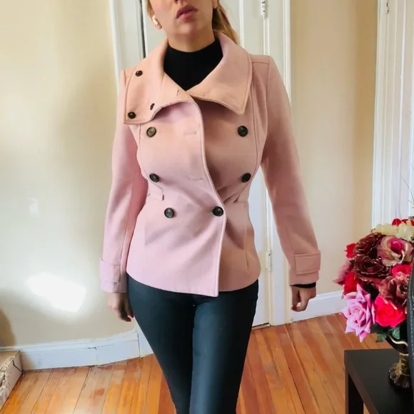 ジャケット・アウター doublet over sized pea coat Double-Breasted Wool Peacoat 6XL-8XL Sizes, Black | King Size